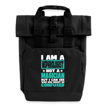 Nephrologe - Rolltop Rucksack mit zwei Griffen - Schwarz - Vorne