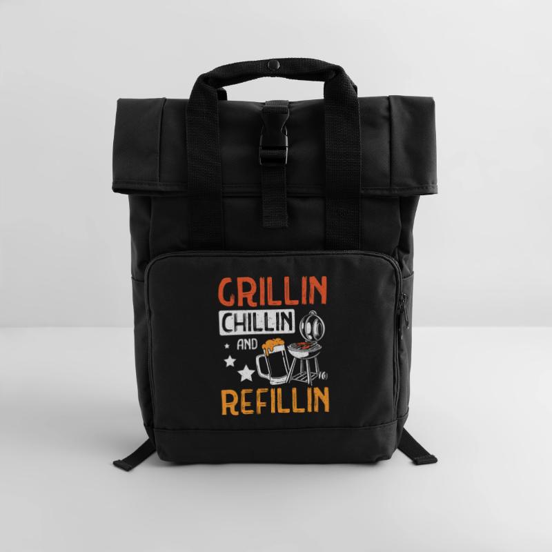 Grillin chillin et recharge Hayon Sac à dos Roll Top à deux anses