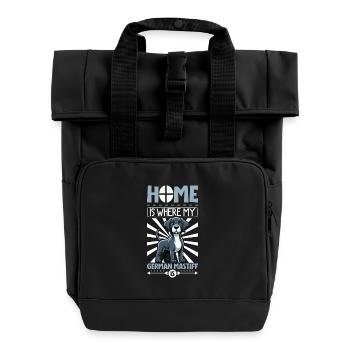 Home - Great Dane - Roll Top Backpack with Two Handles - black - Front