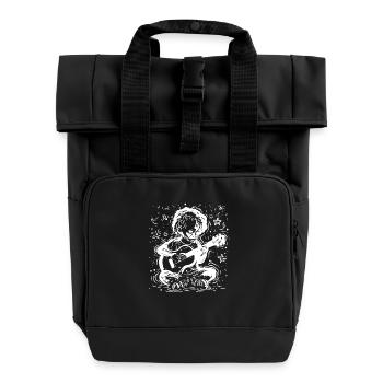 Ukulele Junge - Rolltop Rucksack mit zwei Griffen - Schwarz - Vorne
