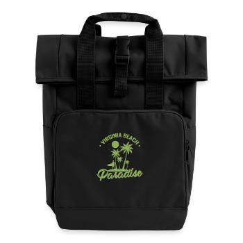 Virginia Beach Paradise Virginia City in the USA - Roll Top Backpack with Two Handles - black - Front