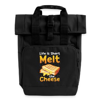 Sandwich, Fromage, Grilled Cheese, Pain - Sac à dos Roll Top à deux anses - noir - Devant