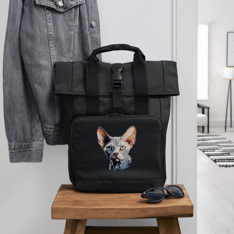 Chaton Devon Rex Chat Devon Rex Sac à dos Roll Top à deux anses