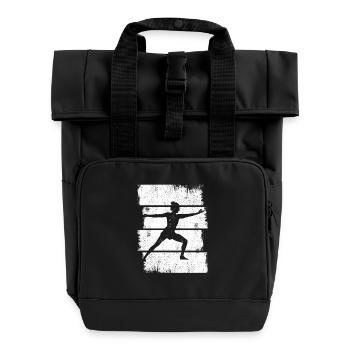 Dessin de Yogini - Sac à dos Roll Top à deux anses - noir - Devant
