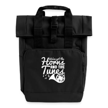 We've got the horns and the melodies - Roll Top Backpack with Two Handles - black - Front