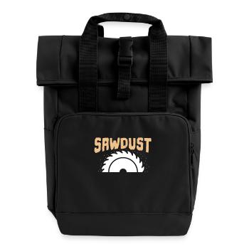 Sawdust Sawdust Men - Roll Top Backpack with Two Handles - black - Front