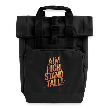 Objectifs Haut Stand Fierté Motivation - Sac à dos Roll Top à deux anses - noir - Devant