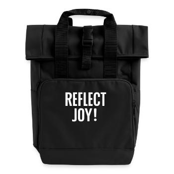 Reflect Joy - Montrez votre joie - Sac à dos Roll Top à deux anses - noir - Devant