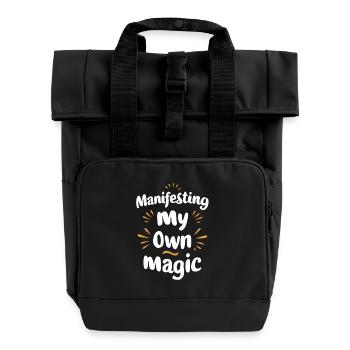 Manifesting My Own Magic Motivation - Rolltop Rucksack mit zwei Griffen - Schwarz - Vorne