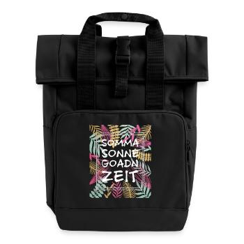Somma Sun Goadn Time, Summer Sun Garden Time - Roll Top Backpack with Two Handles - black - Front