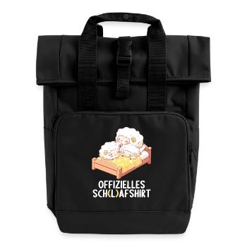 Official Sheep Shirt Official Sleep Shirt - Roll Top Backpack with Two Handles - black - Front