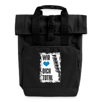 Rostock Football We love you totally Rostock - Roll Top Backpack with Two Handles - black - Front