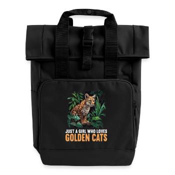 Chats dorés Chat doré - Sac à dos Roll Top à deux anses - noir - Devant