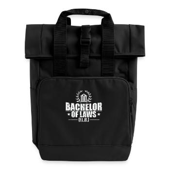 Bachelor of Laws in Law - Roll Top Backpack with Two Handles - black - Front