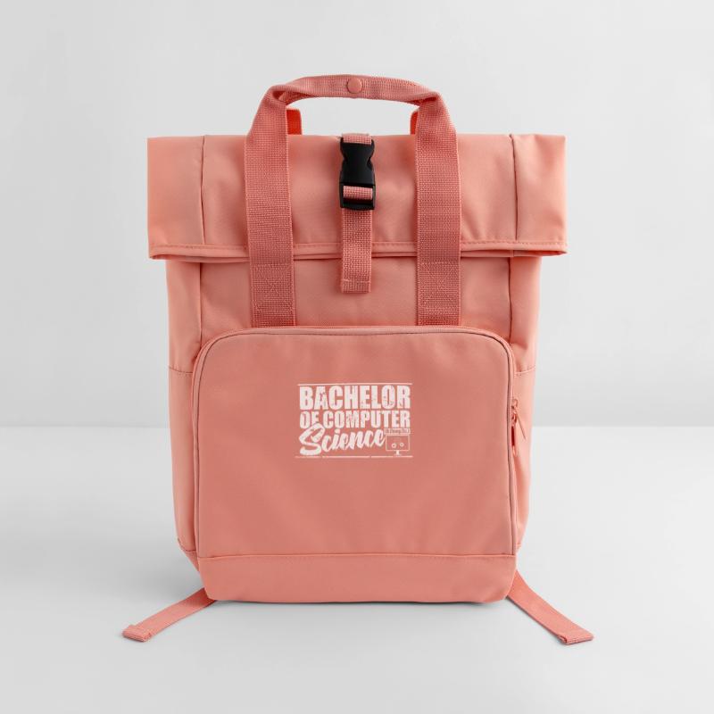 Bachelor of Computer Science Computer Technology Roll Top Backpack with Two Handles