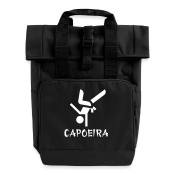 Capoeira - Rolltop Rucksack mit zwei Griffen - Schwarz - Vorne
