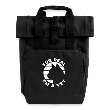 Blague amusante sur le vétérinaire - Sac à dos Roll Top à deux anses - noir - Devant