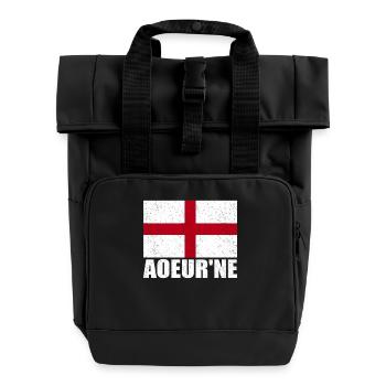 Armenien Flagge Vintage - Rolltop Rucksack mit zwei Griffen - Schwarz - Vorne