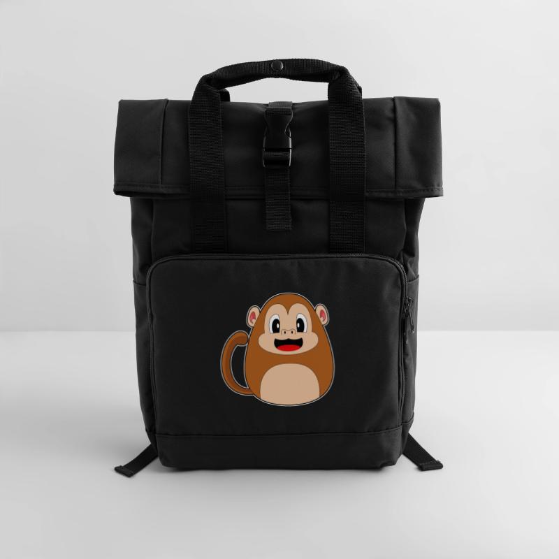 Oeuf de Pâques Monkey Easter Sac à dos Roll Top à deux anses
