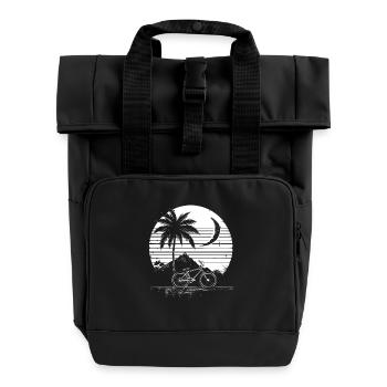 Dessin VTT - Sac à dos Roll Top à deux anses - noir - Devant