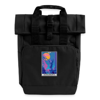 Tarotkarten Tarotkarte 20 Judgment Gericht - Rolltop Rucksack mit zwei Griffen - Schwarz - Vorne