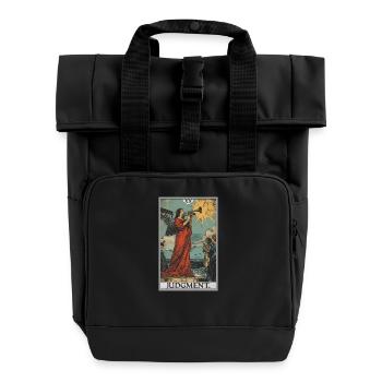 Tarotkarten Tarotkarte 20 Judgment Gericht - Rolltop Rucksack mit zwei Griffen - Schwarz - Vorne