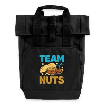 Gender Reveal Team boy nuts - Rolltop Rucksack mit zwei Griffen - Schwarz - Vorne