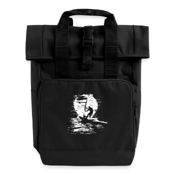 Windsurfers - Roll Top Backpack with Two Handles - black - Front