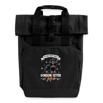 Gordon Setter Maman - Sac à dos Roll Top à deux anses - noir - Devant