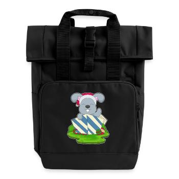 Forfait de Noël Lapin - Sac à dos Roll Top à deux anses - noir - Devant