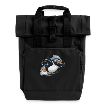 Nageur Pingouin Nageur Natation - Sac à dos Roll Top à deux anses - noir - Devant