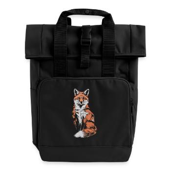 Fuchs Artistic design with style - Roll Top Backpack with Two Handles - black - Front
