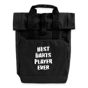 Best darts player of all time - Roll Top Backpack with Two Handles - black - Front