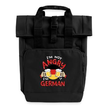 Deutschland Bierliebhaber - Rolltop Rucksack mit zwei Griffen - Schwarz - Vorne