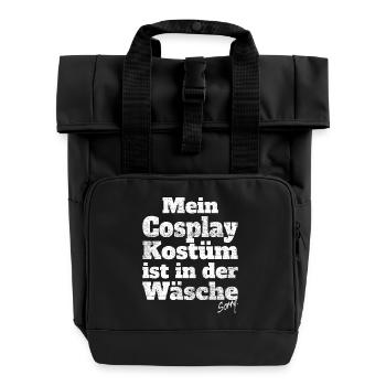 Cosplay Costume In Lingerie Anime Manga Cosplayer - Roll Top Backpack with Two Handles - black - Front