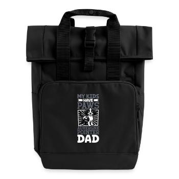 Braque d'Auvergne Papa - Rolltop Rucksack mit zwei Griffen - Schwarz - Vorne