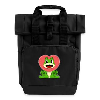 Coeur de grenouille - Sac à dos Roll Top à deux anses - noir - Devant