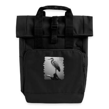 Héron Reiher - Sac à dos Roll Top à deux anses - noir - Devant
