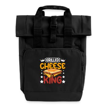 Grilled cheese King - Rolltop Rucksack mit zwei Griffen - Schwarz - Vorne