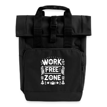 Work-Free Zone - Roll Top Backpack with Two Handles - black - Front