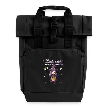 Basic witch fueled by candies - Roll Top Backpack with Two Handles - black - Front