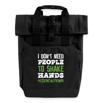 ET Awareness Essential Tremors - Roll Top Backpack with Two Handles - black - Front