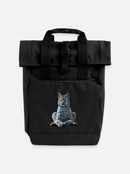 Luchs - Rolltop Rucksack mit zwei Griffen - Schwarz