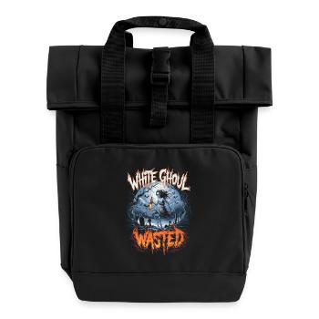 Goule blanche Halloween nuit Design - Sac à dos Roll Top à deux anses - noir - Devant