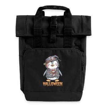 Pingouin Zombie Halloween Costume Mignon - Sac à dos Roll Top à deux anses - noir - Devant
