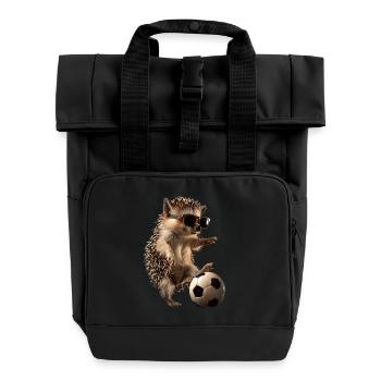 Igel - Rolltop Rucksack mit zwei Griffen - Schwarz - Vorne