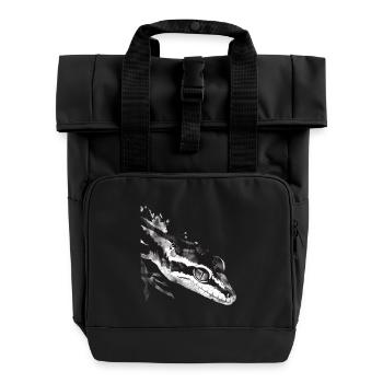 Gecko - Rolltop Rucksack mit zwei Griffen - Schwarz - Vorne