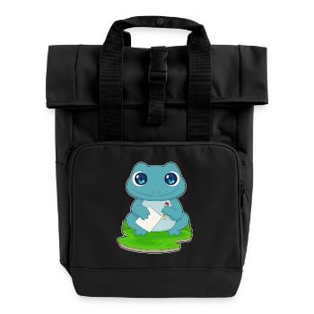 École de papier étudiante Frog - Sac à dos Roll Top à deux anses - noir - Devant