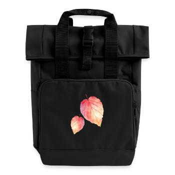 Herbst-Aquarell-Blätter Feuilles d’aquarelle d’automne - Sac à dos Roll Top à deux anses - noir - Devant