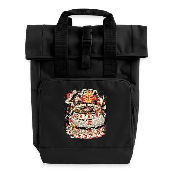 Die Ramen-Zeremonie des Fuchsgottes - Rolltop Rucksack mit zwei Griffen - Schwarz - Vorne